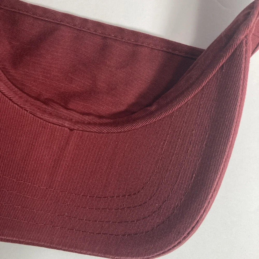 Maumee Bay USA Hat Visor Adjustable Maroon‎ Golf Vacation Tourist 100% Cotton